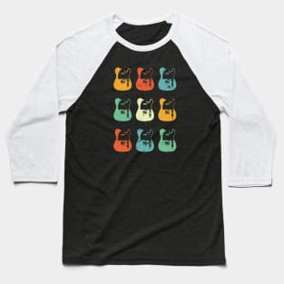 T-Style Electric Guitar Bodies Retro Theme Baseball T-Shirt